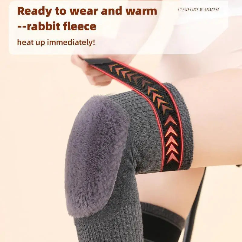 Adjustable Cashmere wool Knee Warmers with strap for men and women