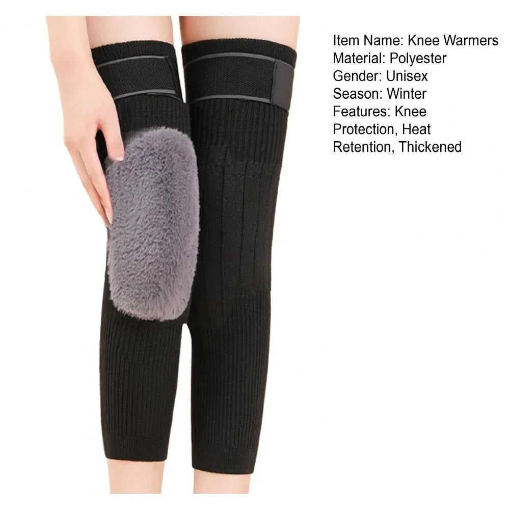 Adjustable Cashmere wool Knee Warmers with strap for men and women