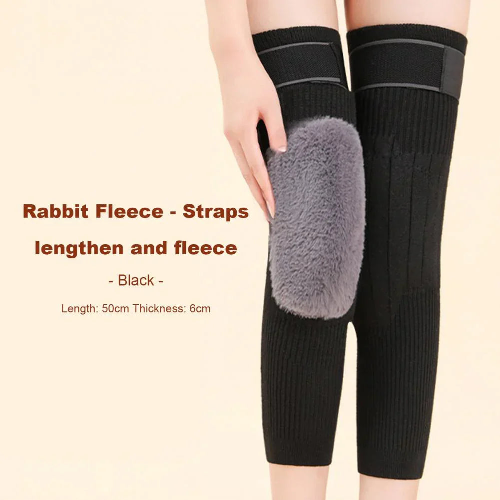 Adjustable Cashmere wool Knee Warmers with strap for men and women